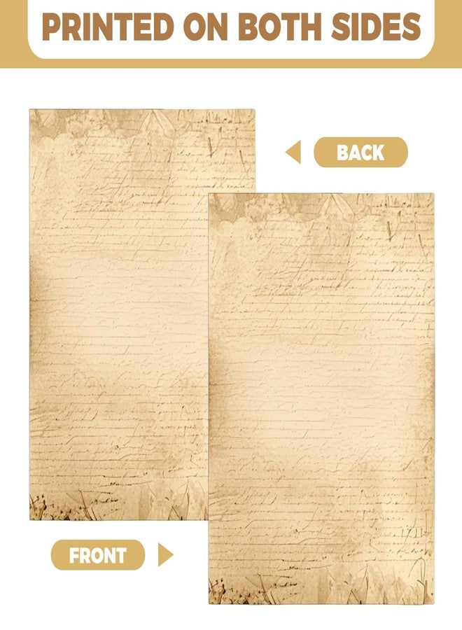 OFIFO® Vintage Paper Sheets 50 Pack, 8.26 x 11 in Handmade Style Writing Paper for Letters, Art Projects, Invitations, Resumes, Crafts, Stationery, Home or Office Printing, Calligraphy Supplies - Image 3